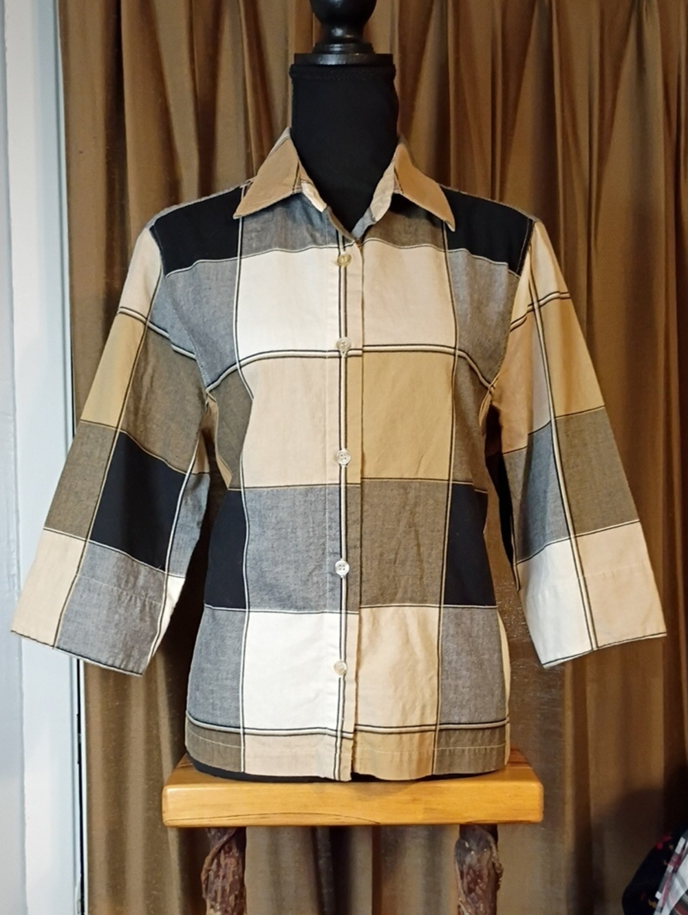Vintage 70s Ms. Lee Plaid Button-Up Shirt